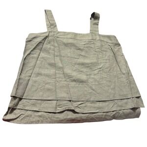 NWT DKNY Pure Linen‎ Blend Tiered Tank Top Women's XL